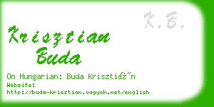 krisztian buda business card